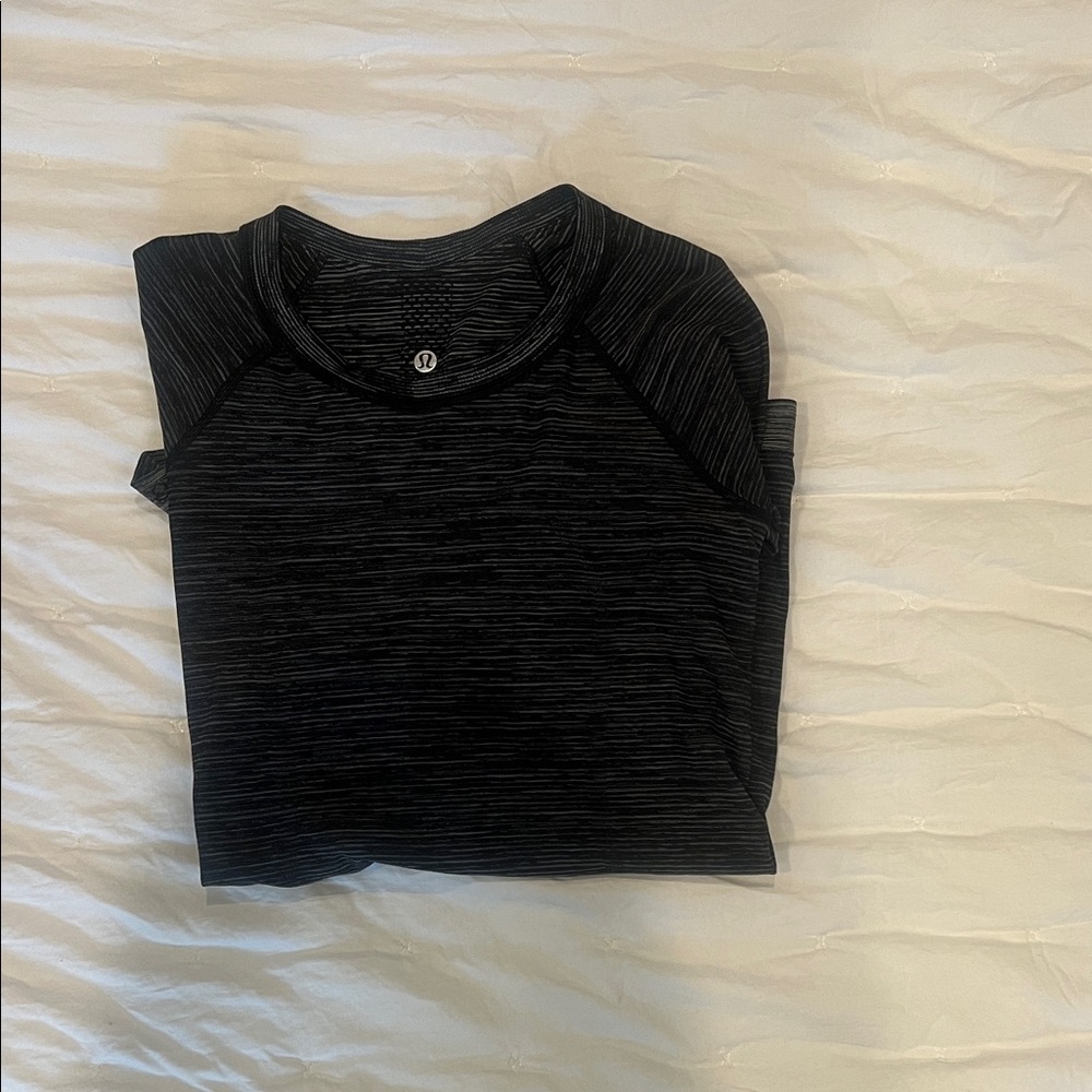 lululemon athletica Black Space-Dye Long Sleeve Crew
